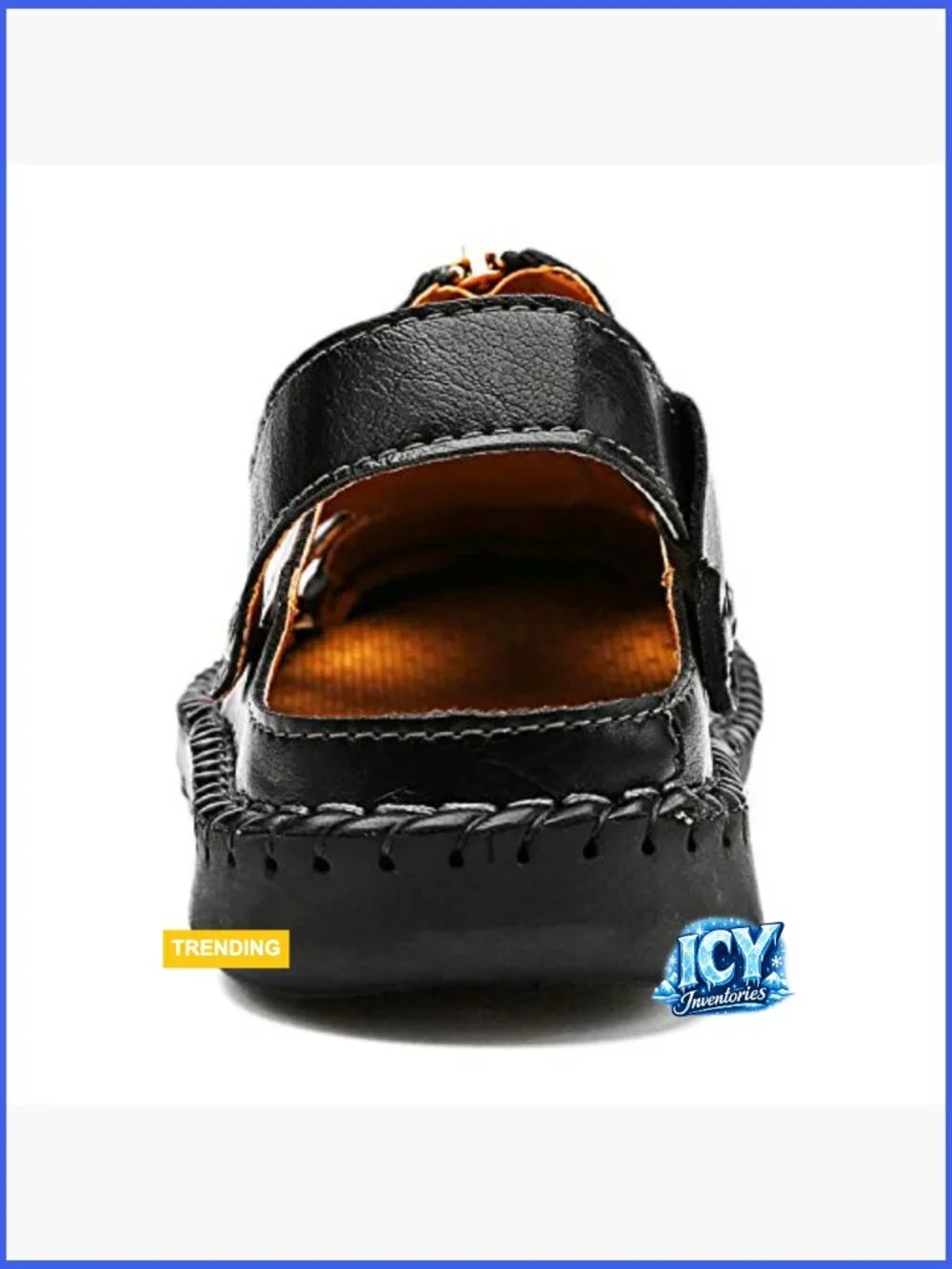 Men's Closed Toe Adjustable Leather Sandals Handmade Fisherman
